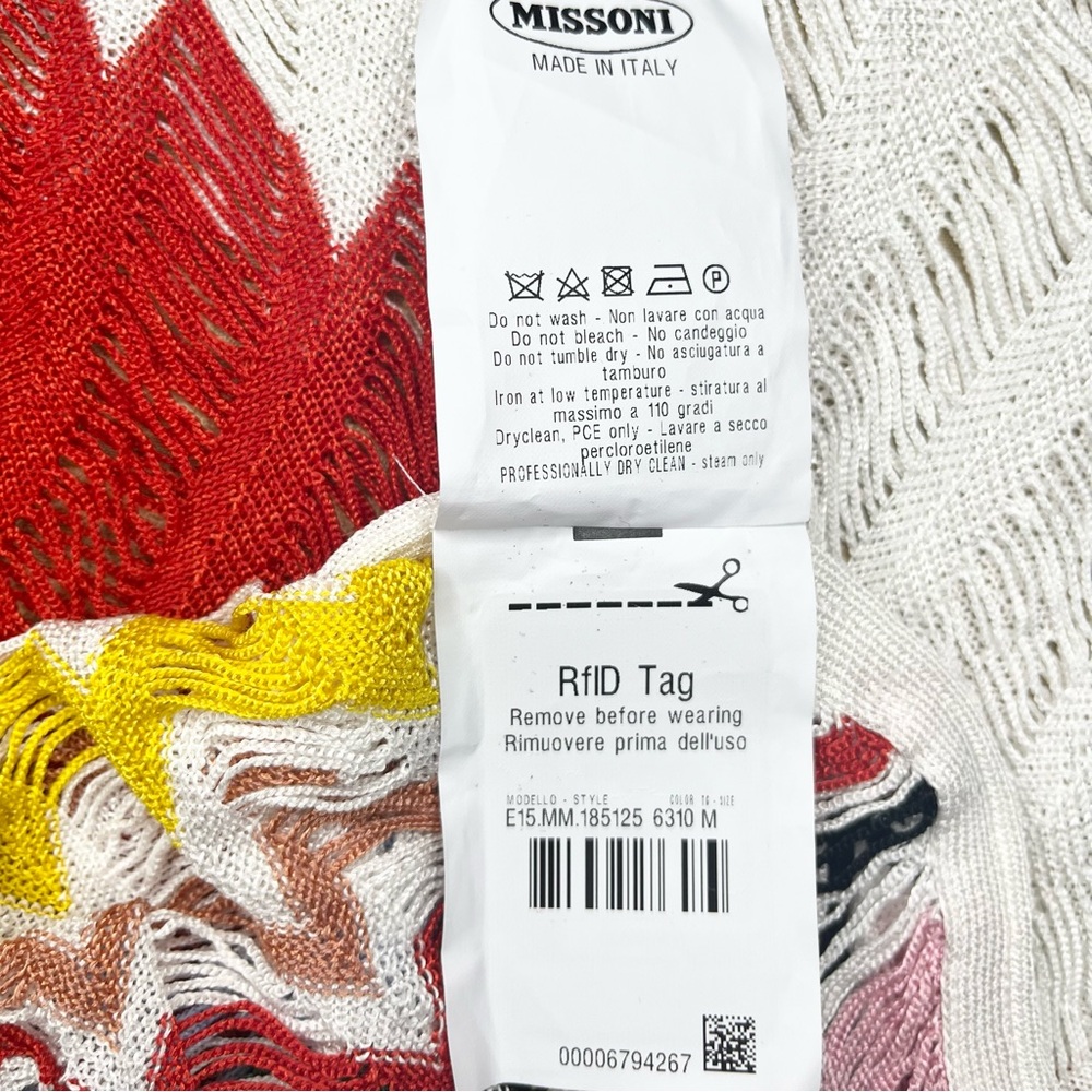 Missoni Mare Cotton Multicolor Swimsuit Coverup for the Beach or Vacation - Picture 8 of 9